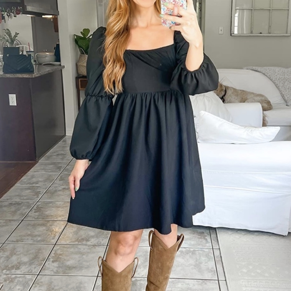 Classic Casual Black Dress